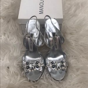 Manolo Blahnik Silver heels